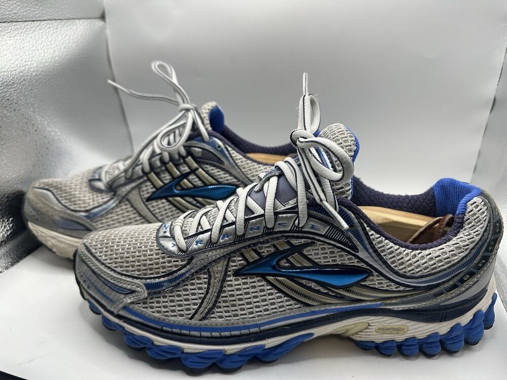 Brooks Trance 11 Mens Size 10 Running Shoes Blue Silver Athletic Sneakers - Picture 1 of 7